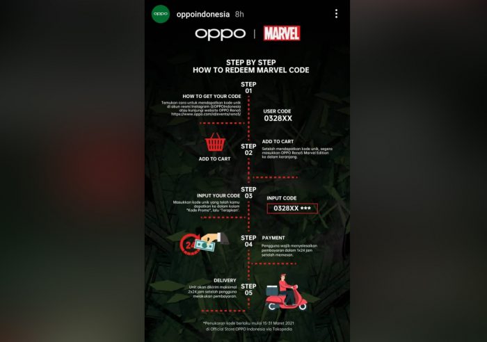 OPPO Reno5 Marvel Edition Kode Undangan