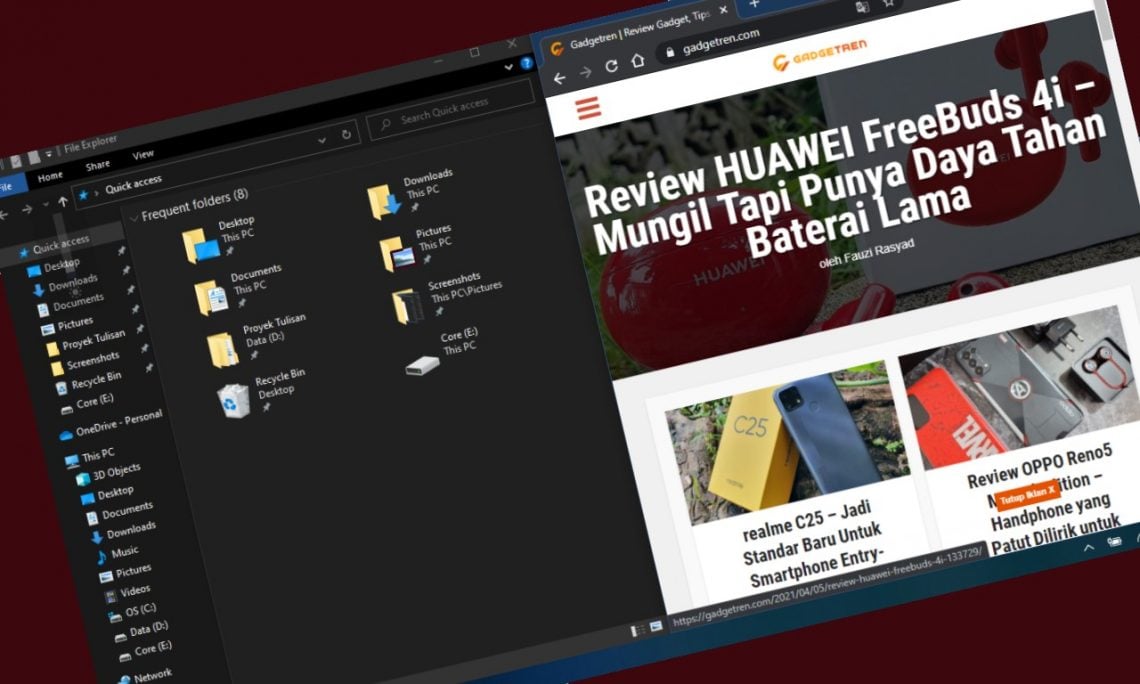 Cara Membagi Layar Laptop Menjadi 2 Bagian Atau Lebih Di Windows 10 ...