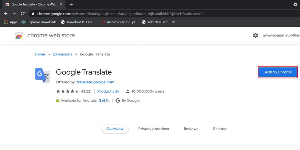 Cara Menggunakan Google Translate Extension di Google Chrome