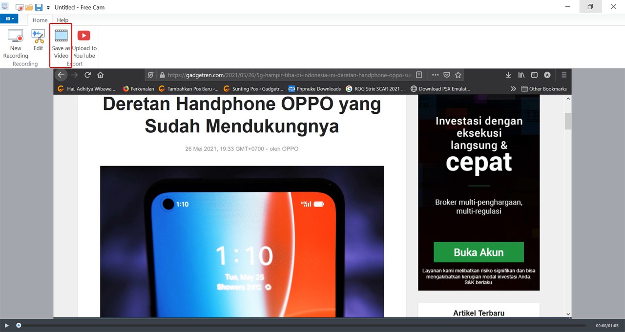 Cara Merekam Layar Laptop Berbasis Windows | Gadgetren