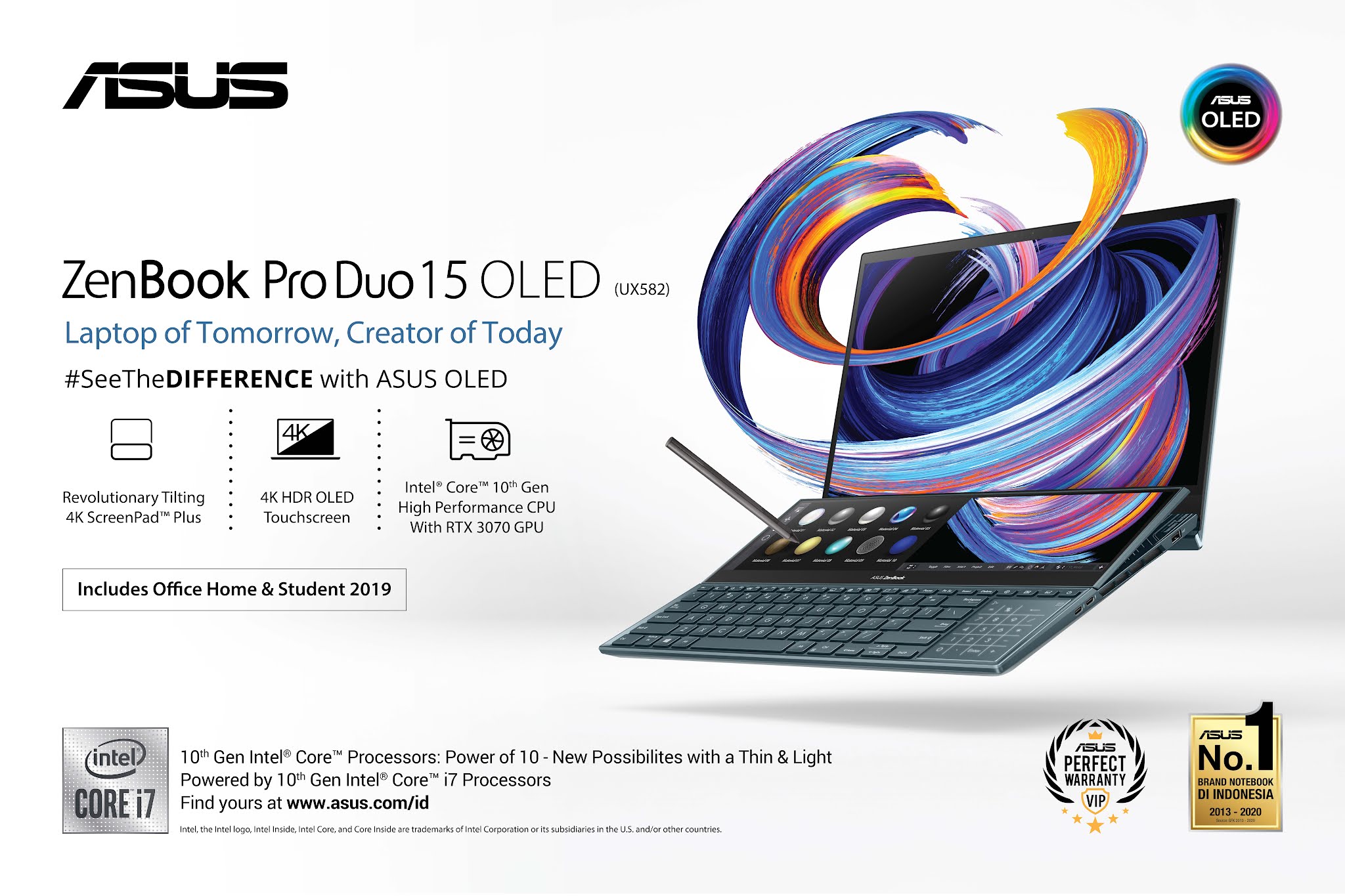 ASUS ZenBook Pro Duo 15 OLED (UX582) – Laptop Bertenaga dengan Dua Layar