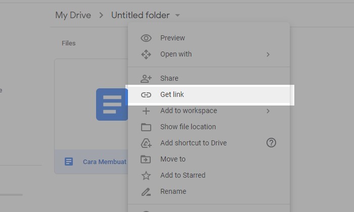 Cara Membuat Link Google Drive Untuk Dibagikan - 7
