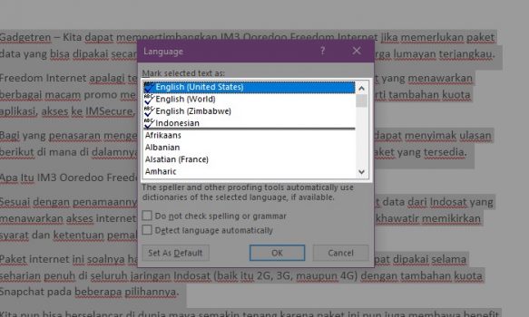 Cara Menghilangkan Garis Merah di Microsoft Word Serba