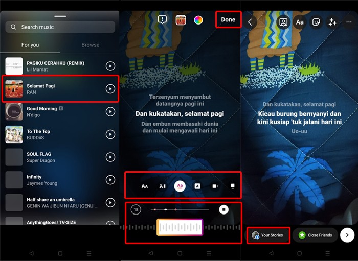 Cara Memasukkan Lagu Dalam Story Instagram