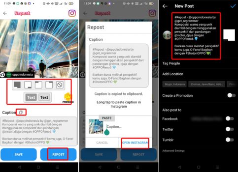 Cara Repost Feed Instagram di Handphone Android dan iPhone
