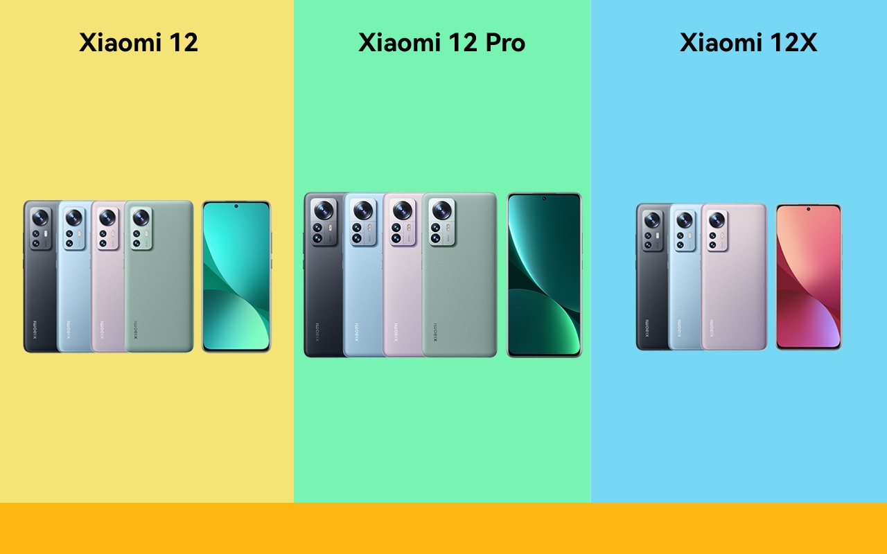Xiaomi 12 vs 12 Pro vs 12X