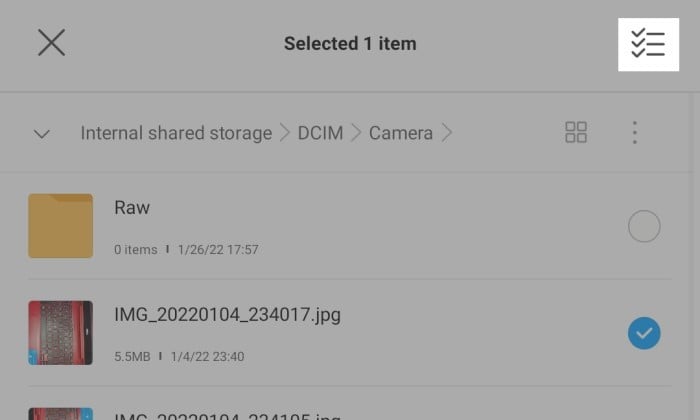 How to move camera photos to SD card - 2