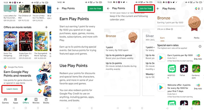 Offer - Google Play Points