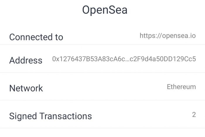 Trust Wallet Link OpenSea Data