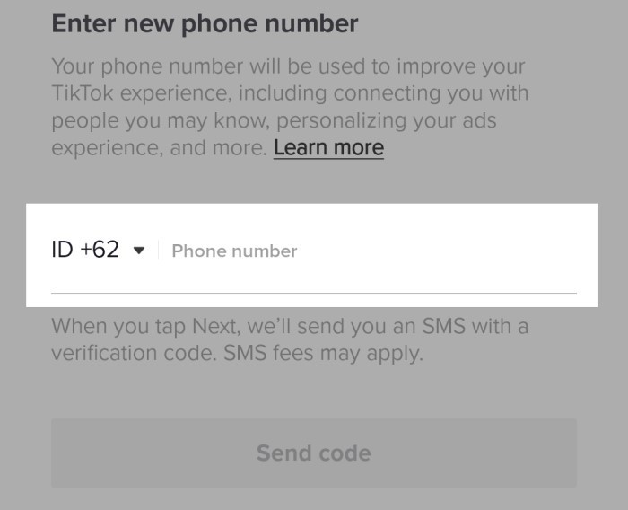 Cara Mengganti Nomor Telepon di TikTok - 9