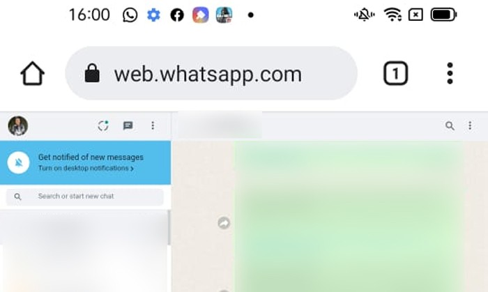 Handphone WhatsApp Web Aktif