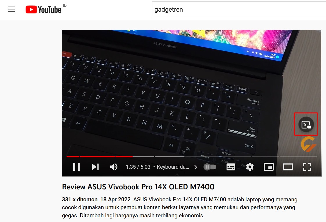 Cara Aktifkan Picture in Picture YouTube di Laptop dan Handphone