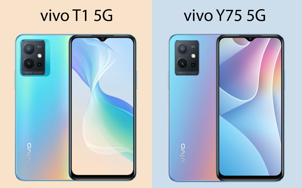 vivo T1 5G vs vivo Y75 5G