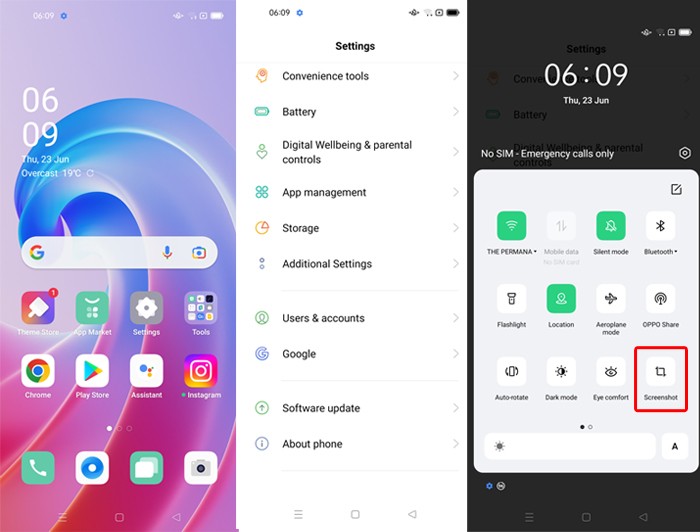 Screenshot For Oppo A96 Quick Settings