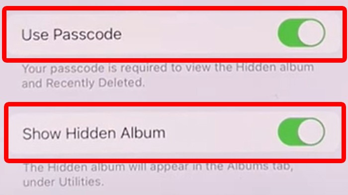 iPhone Hidden Album - Passcode