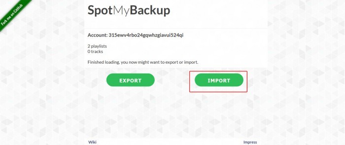 Spotify MyBackup - Adhitya wp80 - Import