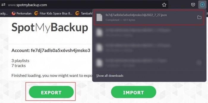 Spotify MyBackup - AganAdhit- Export