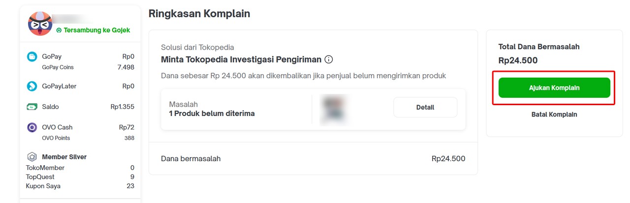Cara Mengajukan Pengembalian Dana Tokopedia Jika Produk Tidak Sesuai