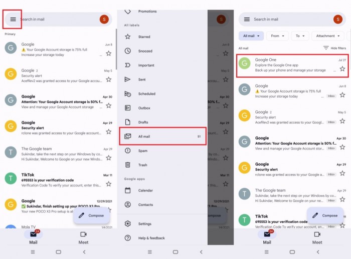 Cara Melihat Arsip di Gmail - 2 