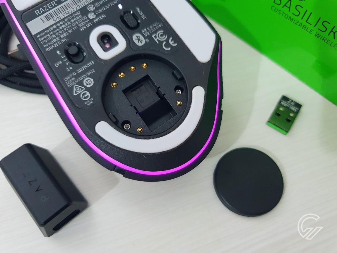 Razer Basilisk V3 Pro + Gigantus V2 Medium - Ratón inalámbrico