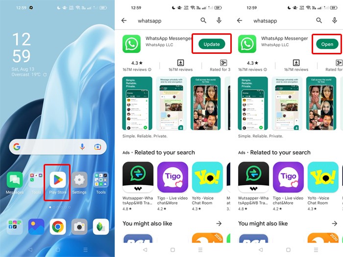 WhatsApp - kadaluarsa - download Google Play