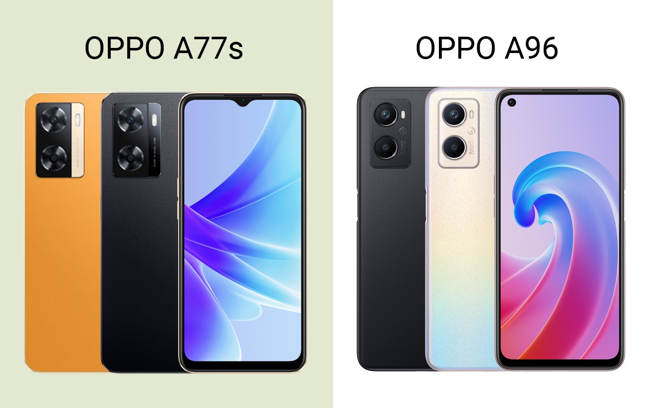 OPPO A77s vs OPPO A96 Header