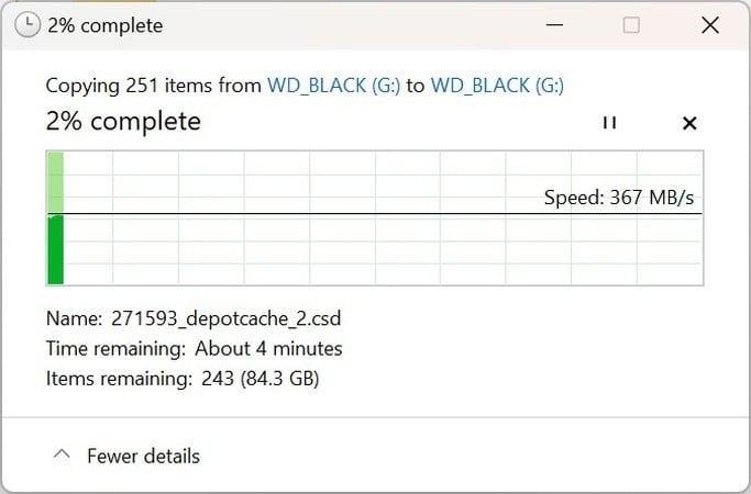 WD_BLACK P40 Copy Data