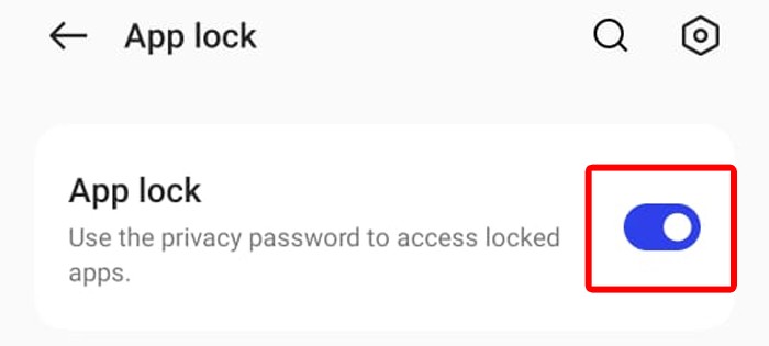 OPPO - App Lock aktif -1
