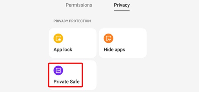 OPPO - Private Safe Akses