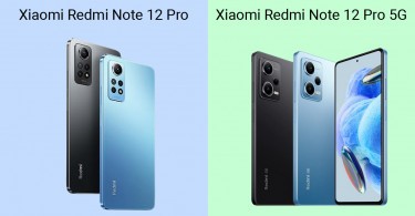 Xiaomi Redmi Note 12 Pro vs Redmi Note 12 Pro 5G