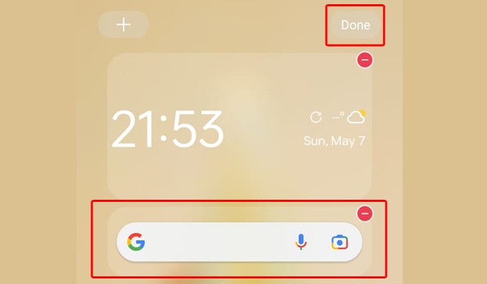 Handphone - Widget Google - 3
