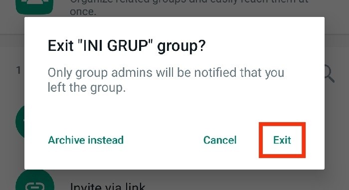 Cara Keluar dari Grup WhatsApp Secara Diam-diam - 3
