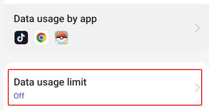 OPPO - Pembatasan Data - Data usage limit