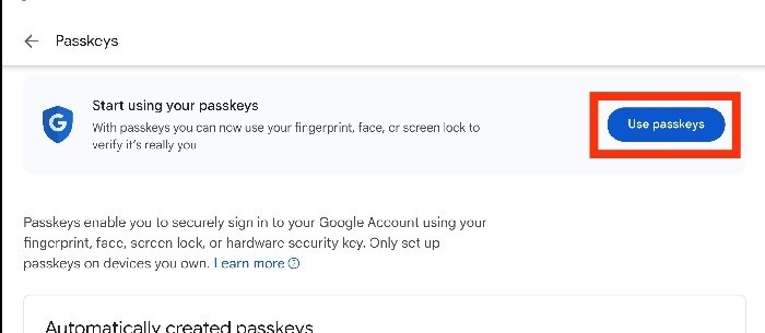 Cara Menggunakan Google Passkeys - 3