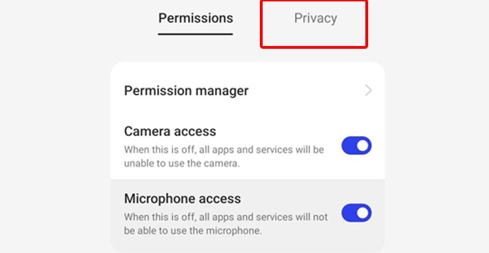 OPPO A98 5G - Privacy Permission