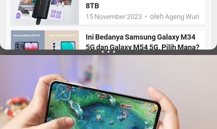 Samsung Galaxy M54 5G - Split Screen - Full