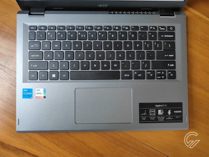 Acer Aspire 5 Slim 13th Gen - Keyboard