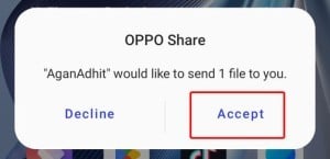 OPPO Share - HP Penerima - 1