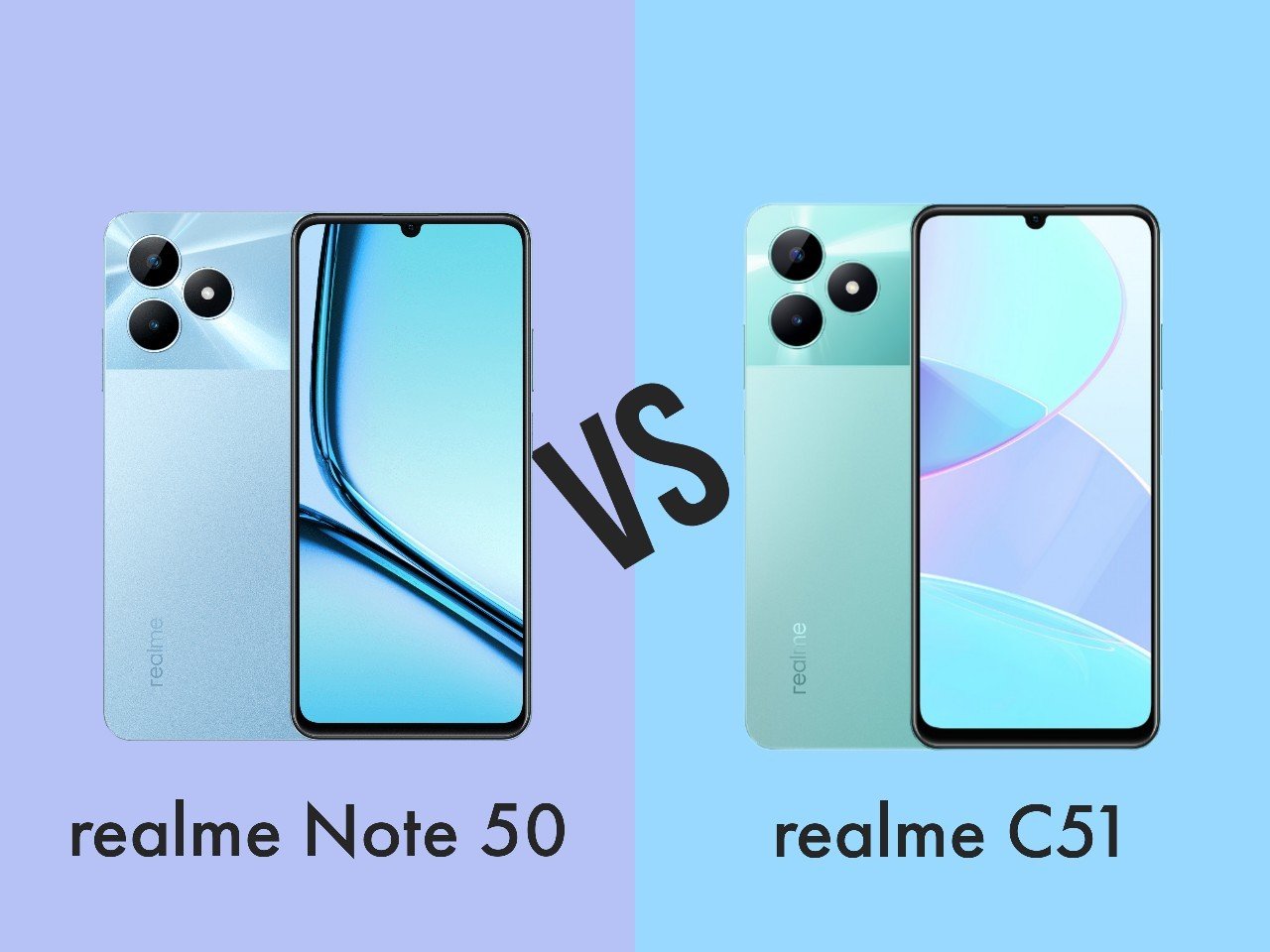 realme Note 50 Vs realme C51 - Header