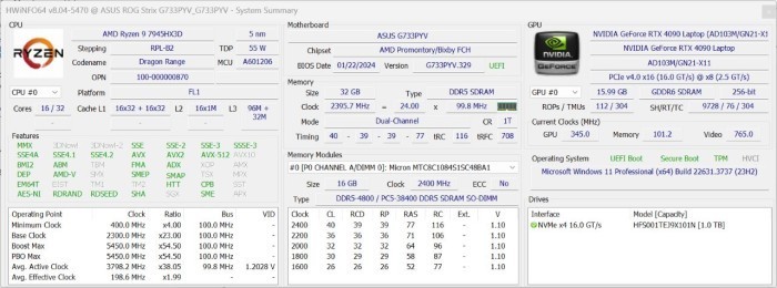 ASUS ROG Strix SCAR 17 G733PY HWiNFO