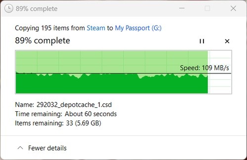 WD My Passport 6TB Transfer