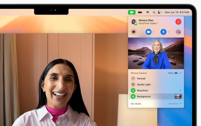 macOS Sequioa - Background Video Conference