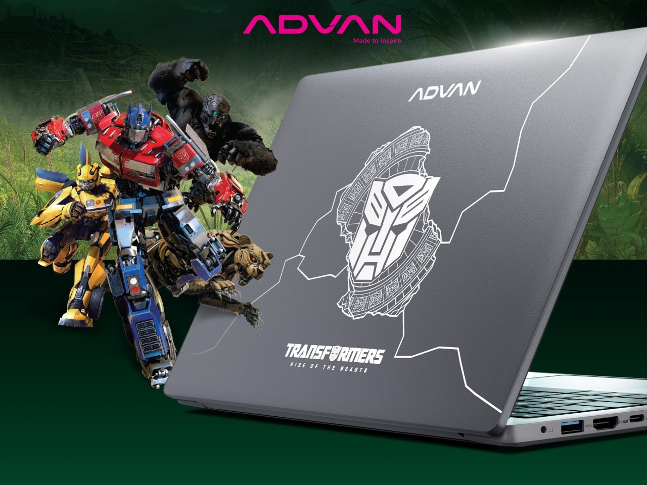 Cuma Rp3 Jutaan, Pre Order Laptop ADVAN TBOOK x Transformers Digelar