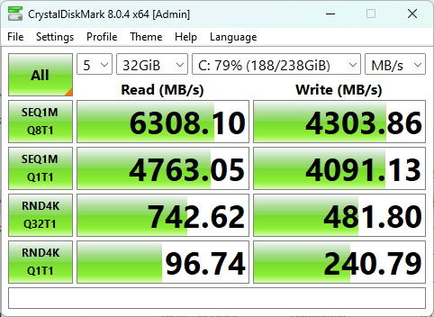 Acer Aspire C24-1800 Crystal Disk Mark