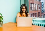 Woman Using Laptop