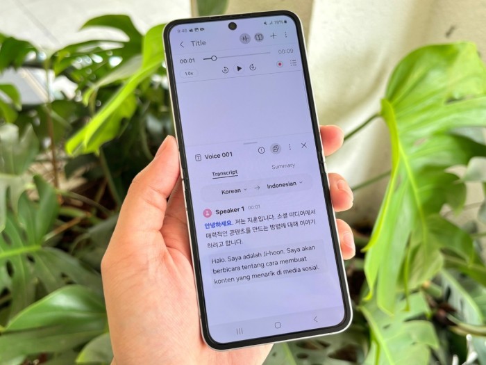  Samsung-Galaxy-Z-Flip6-Voice-Transkip