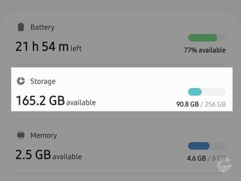 Cara Mengetahui Kapasitas RAM Penyimpanan Samsung 2