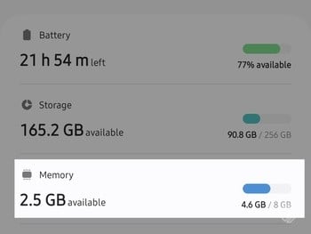 Cara Mengetahui Kapasitas RAM Penyimpanan Samsung 3