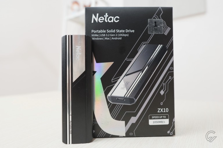 Netac ZX20 II Disque SSD Portable Magnétique 512 Go Jusqu'à 2000 Mo/s En Lecture 1700 Mo/s En écriture, Snap And Go, USB 3.2 Gen2 - Disques SSD Externes Compatibles Avec Smartphone/ordinateur Portable