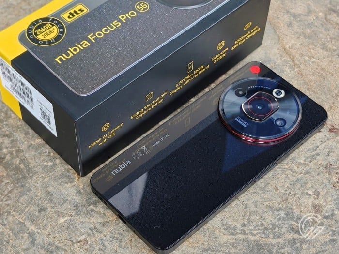 nubia Focus Pro 5G - Camera with Box Close Up